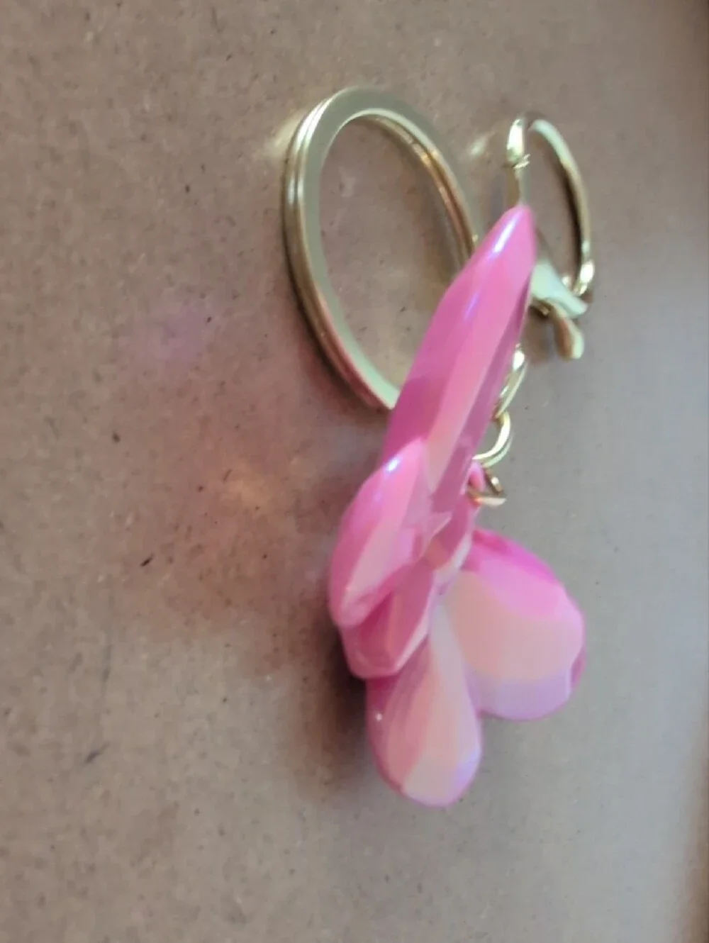 Butterfly Keychain Charm - Pink